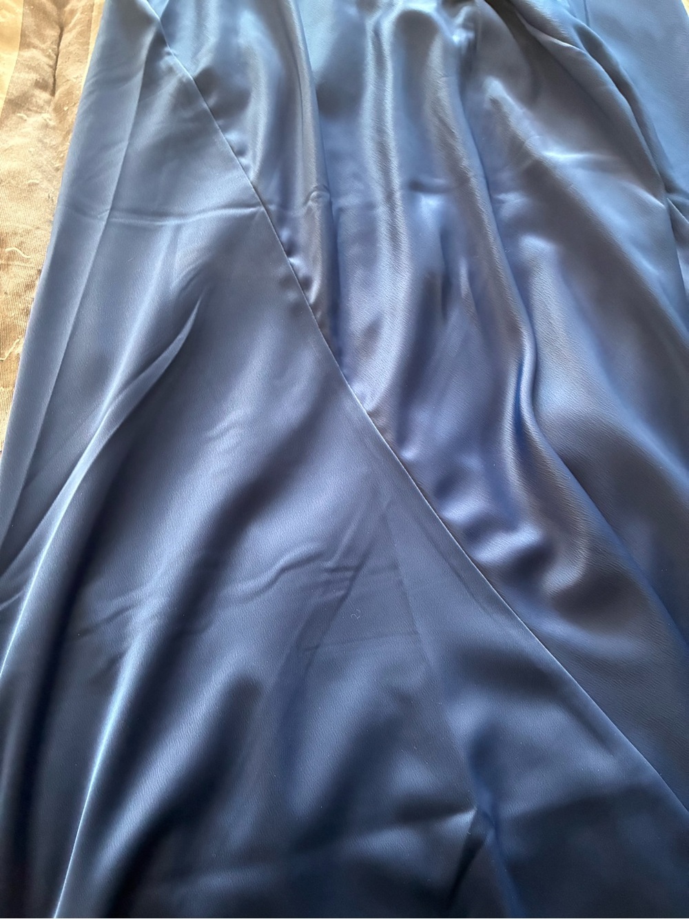 Banana Republic Blue Satin A-Line Midi Skirt - Picture 5 of 6